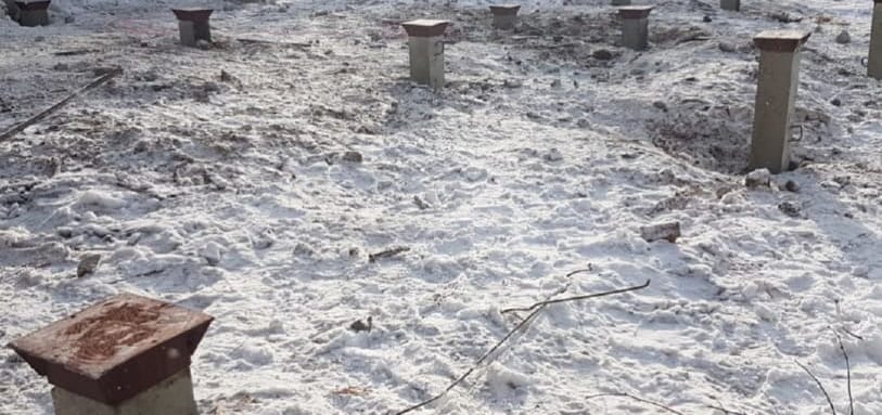Фундамент на забивных ЖБ сваях